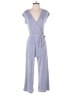 Caution to the Wind Chevron-herringbone Blue Jumpsuit Size M (estimated) - photo 1