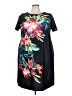 Gabby Skye Tropical Black Casual Dress Size 24 w - photo 1