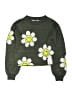 Assorted Brands 100% Acrylic Floral Green Pullover Sweater Size 12 - 14 - photo 1