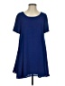 The Impeccable Pig 100% Polyester Solid Blue Casual Dress Size S - photo 1