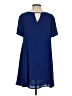 The Impeccable Pig 100% Polyester Solid Blue Casual Dress Size S - photo 2