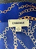 L'Agence 100% Silk Blue Long Sleeve Silk Top Size S - photo 7