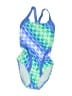 Speedo Argyle Blue One Piece Swimsuit Size 6 - photo 1
