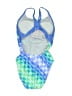 Speedo Argyle Blue One Piece Swimsuit Size 6 - photo 2