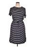 Espresso Stripes Blue Casual Dress Size L (estimated) - photo 1