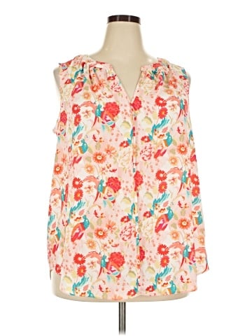 Rose + Olive Sleeveless Blouse (view 1)