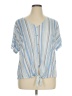 Just Be... Blue Short Sleeve Blouse Size 1X - photo 1