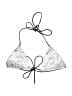 Hot & Delicious Metallic Silver Swimsuit Top Size M - photo 1