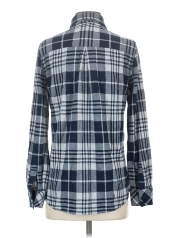Cosmic Blue Love Long Sleeve Button-Down Shirt (view 2)