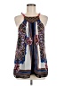 One September 100% Polyester Blue Sleeveless Blouse Size M - photo 1