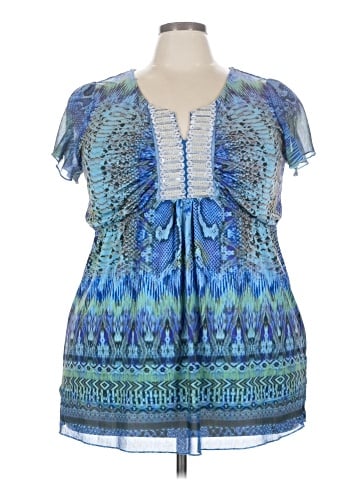 One World Short Sleeve Blouse (view 1)