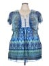 One World Blue Short Sleeve Blouse Size 3X - photo 1