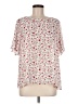 Uniqlo 100% Polyester Ivory Short Sleeve Blouse Size M - photo 1