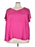 Lane Bryant 100% Polyester Pink Short Sleeve Blouse Size 26 - 28 Plus - photo 1