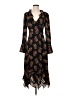 Thakoon 100% Polyester Floral Black Casual Dress Size 2 - photo 1