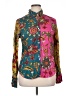 Cino 100% Cotton Print Teal Long Sleeve Blouse Size XL - photo 1