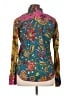 Cino 100% Cotton Print Teal Long Sleeve Blouse Size XL - photo 2