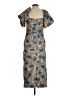 Rhode 100% Cotton Paisley Blue Cocktail Dress Size 6 - photo 2