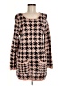Nina Leonard 100% Acrylic Houndstooth Pink Pullover Sweater Size M - photo 1