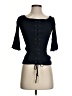 Intermix Blue Black 3/4 Sleeve Top Size S - photo 1