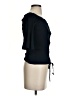 Intermix Blue Black 3/4 Sleeve Top Size S - photo 4