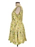 Ark & Co. 100% Polyester Print Yellow Casual Dress Size L - photo 5