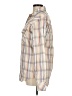 Rampage Plaid Ivory Long Sleeve Blouse Size M - photo 5