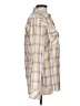 Rampage Plaid Ivory Long Sleeve Blouse Size M - photo 4