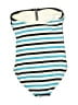 MICHAEL Michael Kors Stripes Blue One Piece Swimsuit Size 8 - photo 2