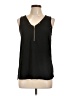 Tempted 100% Polyester Black Sleeveless Blouse Size L - photo 1