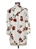 By & By 100% Polyester Floral Ivory 3/4 Sleeve Blouse Size M - photo 2