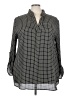 Auditions 100% Polyester Houndstooth Gray Long Sleeve Blouse Size 3X - photo 1