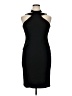 Bebe Solid Black Cocktail Dress Size 14 - photo 1