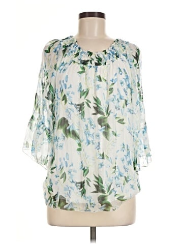 Angela Moda 3/4 Sleeve Silk Top (view 1)