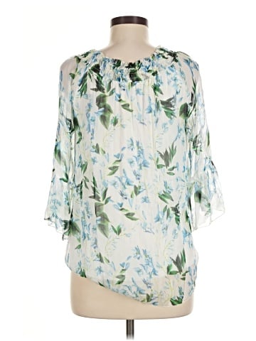 Angela Moda 3/4 Sleeve Silk Top (view 2)