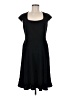 Chaps 100% Polyester Solid Black Casual Dress Size 8 - photo 1
