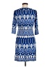 Donna Morgan Print Blue Casual Dress Size 6 - photo 2