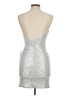 Hello Molly Metallic Silver Cocktail Dress Size M - photo 2