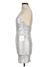 Hello Molly Metallic Silver Cocktail Dress Size M - photo 5