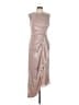 Kay Unger 100% Polyester Metallic Pink Silver Cocktail Dress Size 10 - photo 1