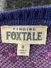 Finding Foxtale 100% Acrylic Purple Sweater Vest Size 8 - photo 3