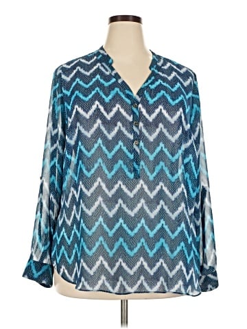 a.n.a. A New Approach Long Sleeve Blouse (view 1)