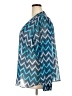 a.n.a. A New Approach 100% Polyester Chevron-herringbone Teal Long Sleeve Blouse Size 2X - photo 5