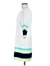 Ann Taylor 100% Polyester Color Block White Casual Dress Size 6 Petite - photo 5