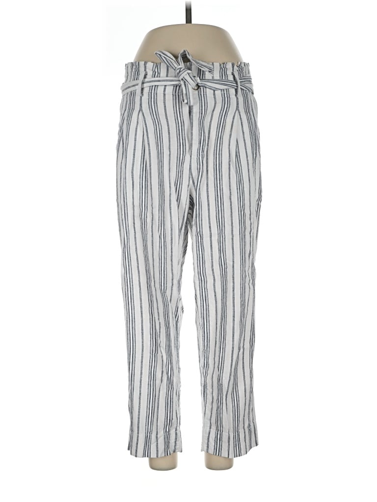 Pre-owned Madewell Linen Pants In Gray