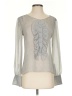 J.Crew 100% Silk Gray Long Sleeve Silk Top Size 0 - photo 1