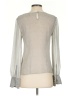 J.Crew 100% Silk Gray Long Sleeve Silk Top Size 0 - photo 2