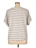 Max Studio Stripes Ivory Short Sleeve T-Shirt Size 1X - photo 2