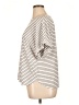 Max Studio Stripes Ivory Short Sleeve T-Shirt Size 1X - photo 5