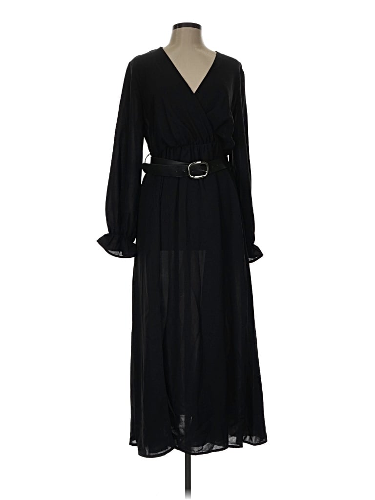 Pre-owned Shein Casual Dress In Black